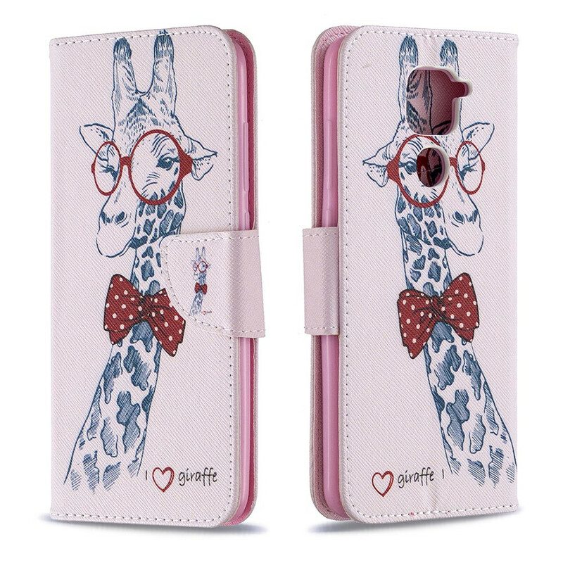 Custodia in pelle Xiaomi Redmi Note 9 Giraffa Intelligente