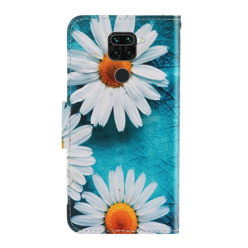 Custodia in pelle Xiaomi Redmi Note 9 Margherite Perizoma