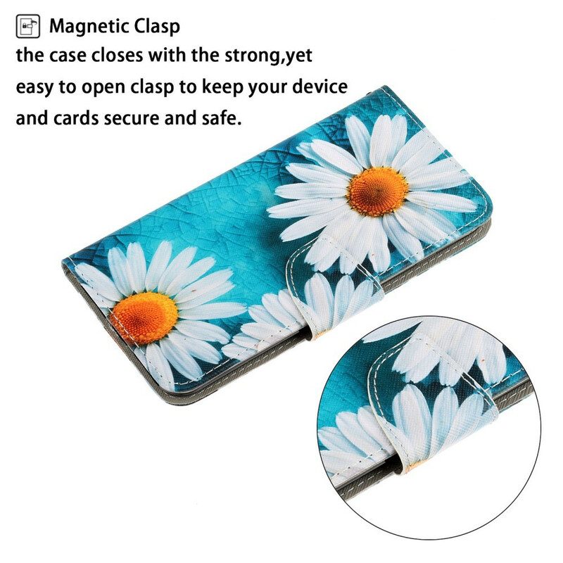 Custodia in pelle Xiaomi Redmi Note 9 Margherite Perizoma
