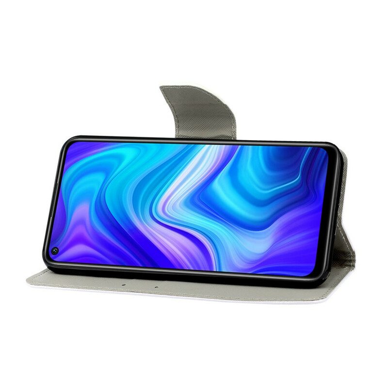 Custodia in pelle Xiaomi Redmi Note 9 Margherite Perizoma