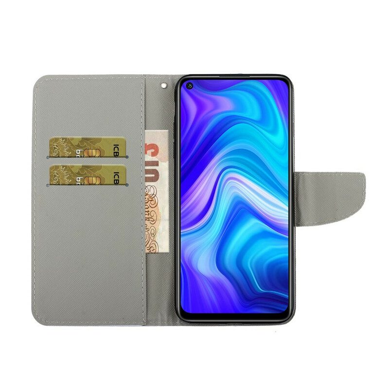 Custodia in pelle Xiaomi Redmi Note 9 Margherite Perizoma