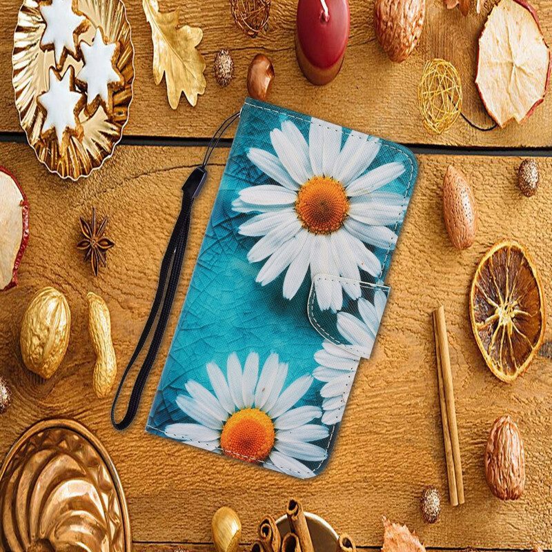 Custodia in pelle Xiaomi Redmi Note 9 Margherite Perizoma