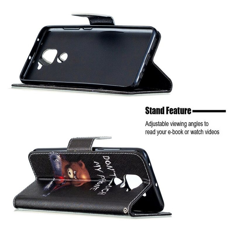 Custodia in pelle Xiaomi Redmi Note 9 Orso Pericoloso