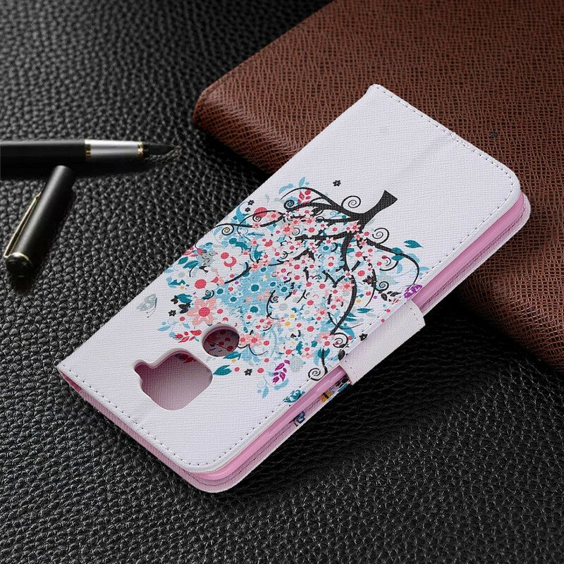 Folio Cover Xiaomi Redmi Note 9 Albero Fiorito