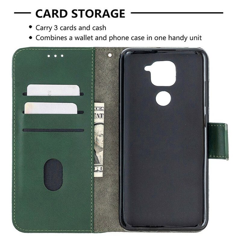 Folio Cover Xiaomi Redmi Note 9 Classico Effetto Pelle Di Coccodrillo