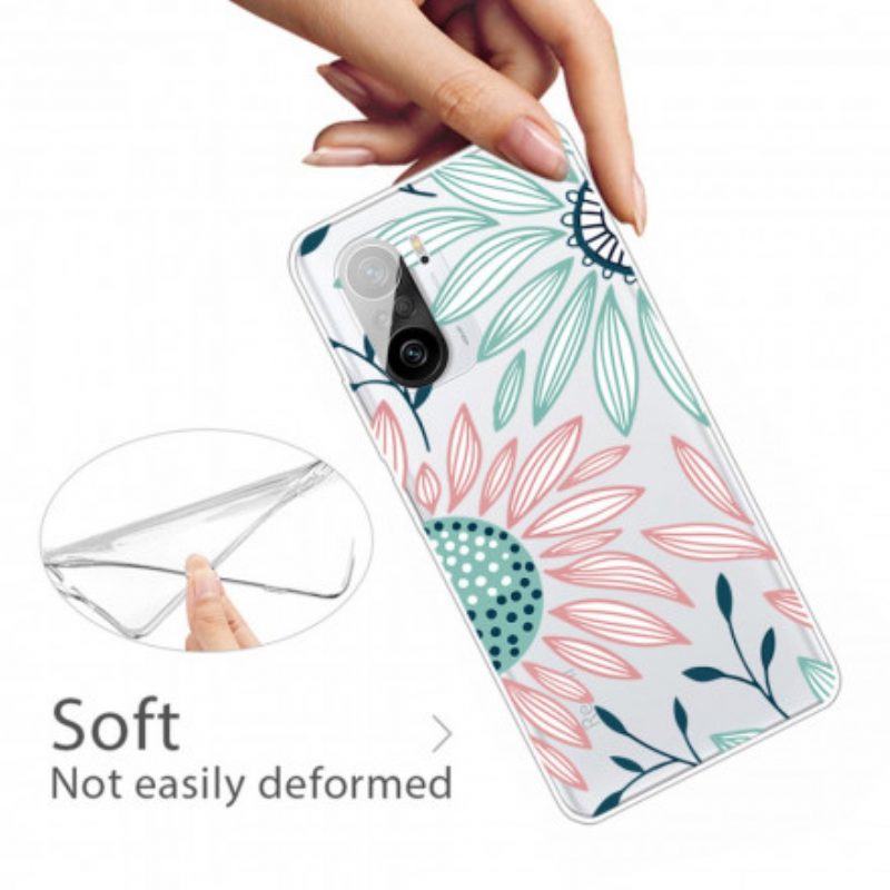 Cover Poco F3 Un Fiore Trasparente