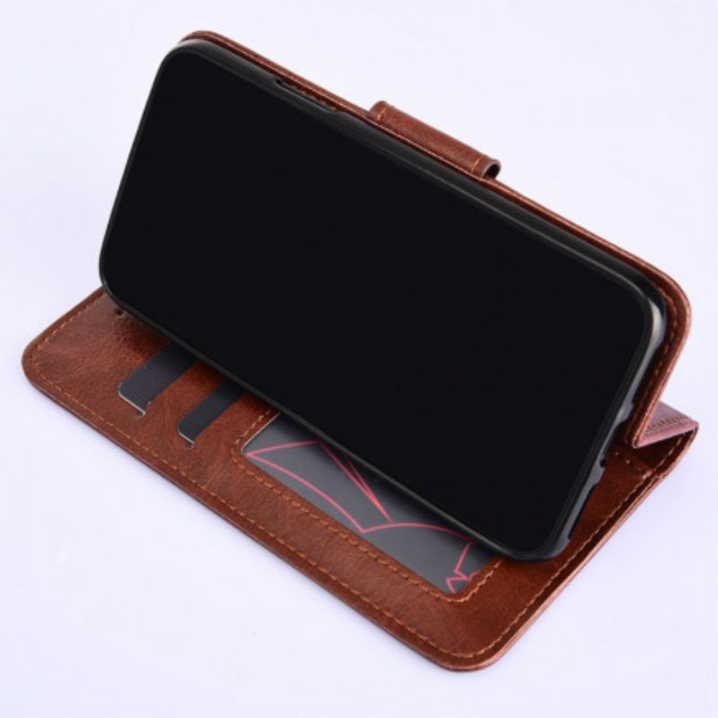 Folio Cover Poco F3 Effetto Pelle Colorata
