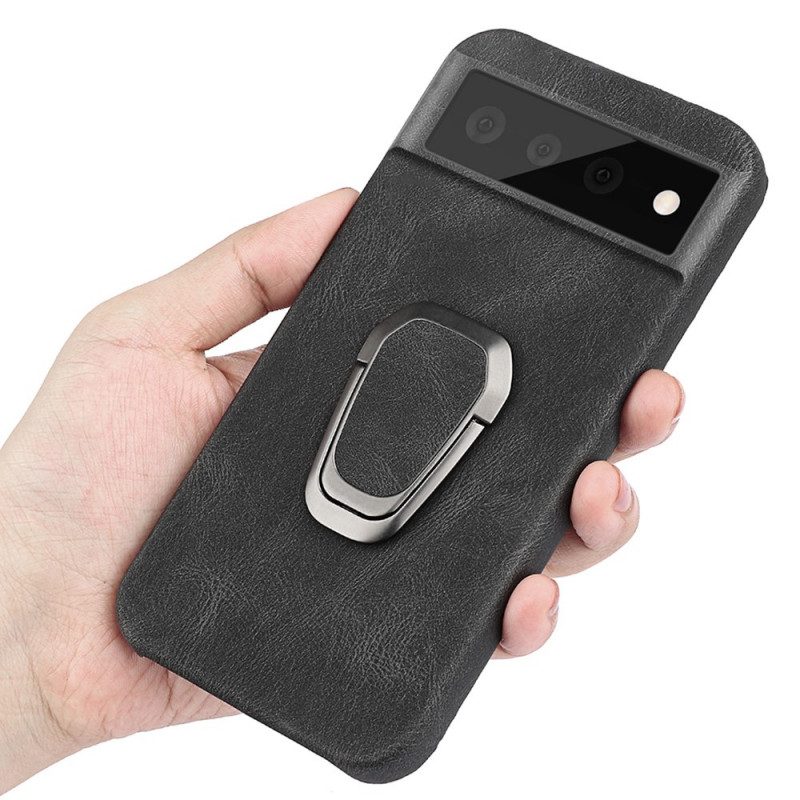 Cover Google Pixel 6 Pro Supporto Anello Elegance Effetto Pelle Nuovi Colori