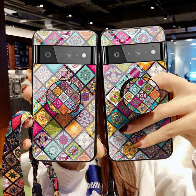 Cover Google Pixel 6 Pro Supporto Magnetico Patchwork