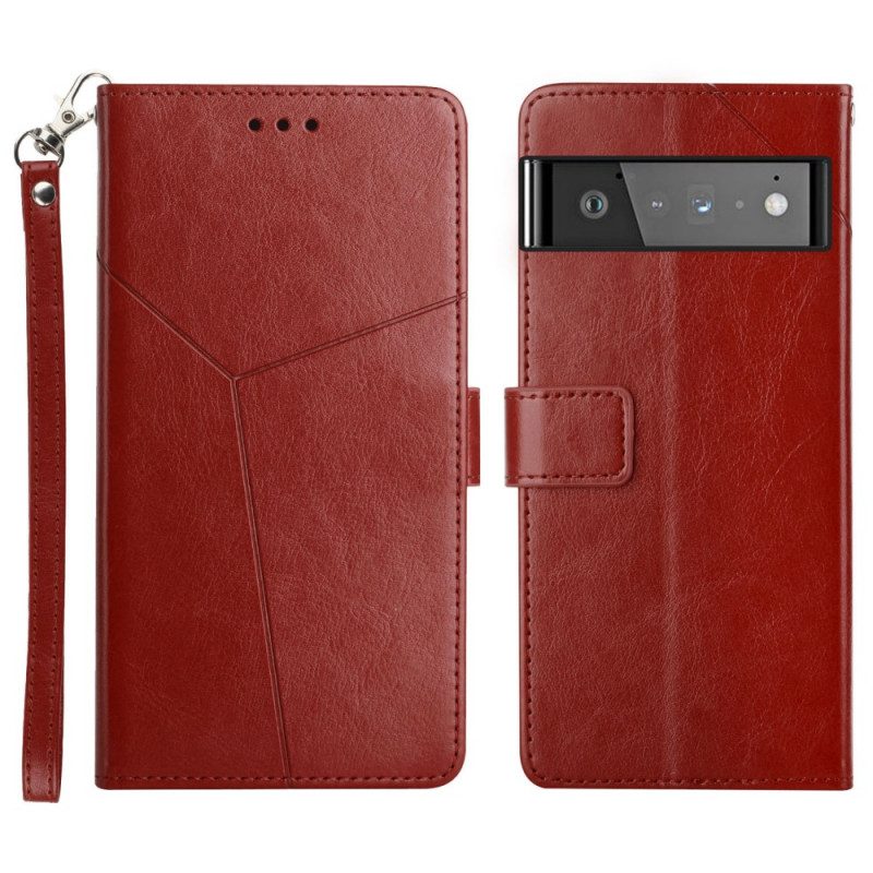 Custodia A Portafoglio Google Pixel 6 Pro Stile Pelle Geo Y Design