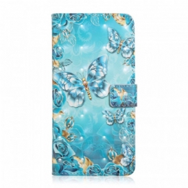 Custodia in pelle Google Pixel 6 Pro Farfalle Di Ghiaccio