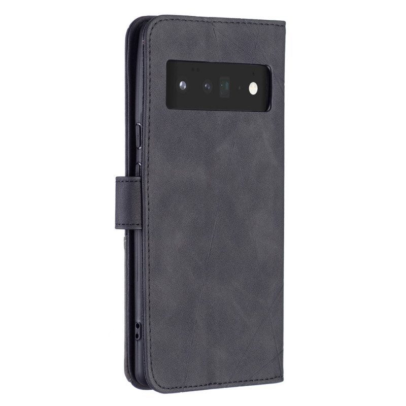 Custodia in pelle Google Pixel 6 Pro Triangoli Di Colore Binfen