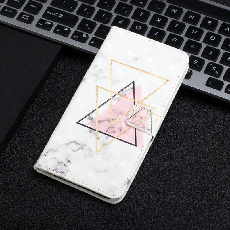 Custodia in pelle Google Pixel 6 Pro Triangolo Di Paillettes