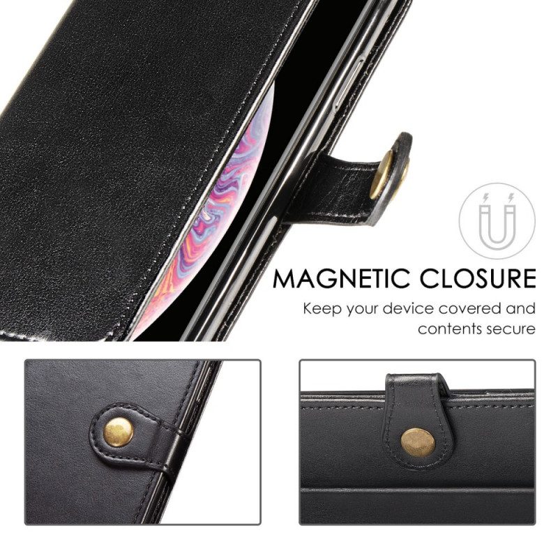 Folio Cover Google Pixel 6 Pro Ecopelle E Chiusura Vintage