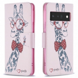 Folio Cover Google Pixel 6 Pro Giraffa Intelligente