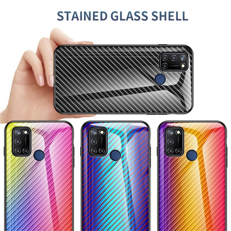 Cover Realme 7i Vetro Temperato In Fibra Di Carbonio