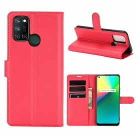 Custodia in pelle Realme 7i Classico Effetto Litchi