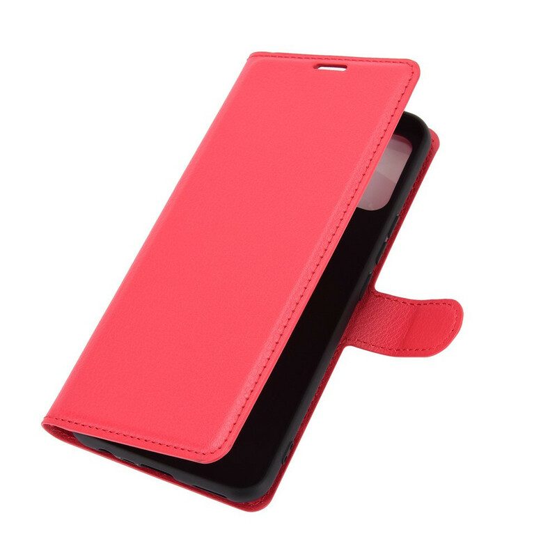 Custodia in pelle Realme 7i Classico Effetto Litchi