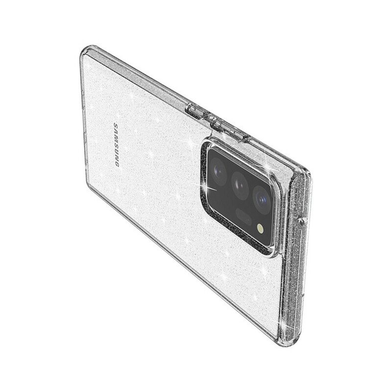 Cover Samsung Galaxy Note 20 Ultra Polvere Glitterata