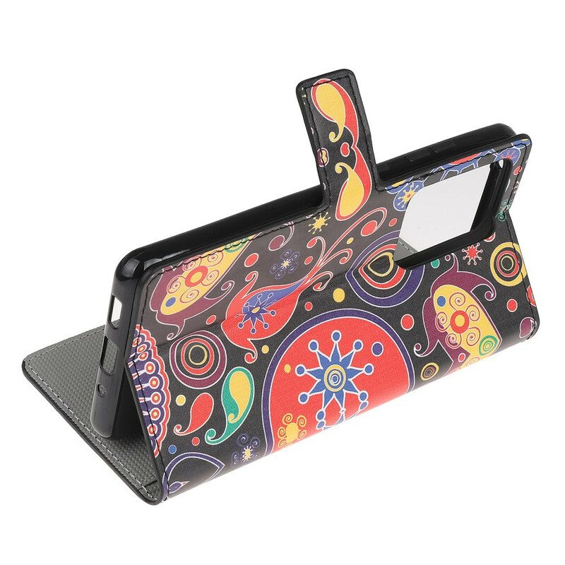 Custodia A Portafoglio Samsung Galaxy Note 20 Ultra Disegni Di Galassie
