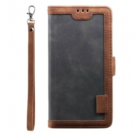 Custodia in pelle Samsung Galaxy Note 20 Ultra Ecopelle Retrò Con Cordino