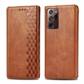 Folio Cover Samsung Galaxy Note 20 Ultra Custodia in pelle Cinturino In Pelle Effetto Diamante