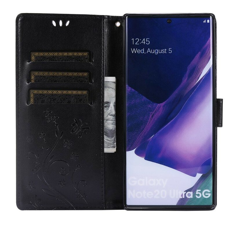 Folio Cover Samsung Galaxy Note 20 Ultra Farfalle Al Vento