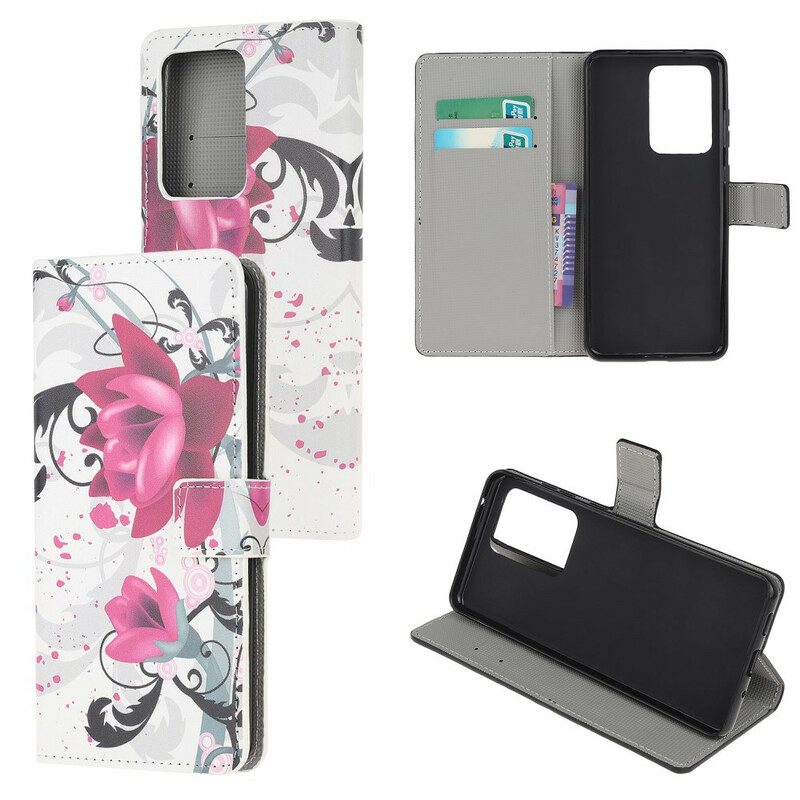 Folio Cover Samsung Galaxy Note 20 Ultra Fiori Tropicali