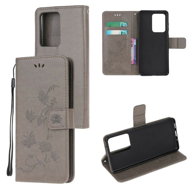 Folio Cover Samsung Galaxy Note 20 Ultra Perizoma Farfalle E Fiori