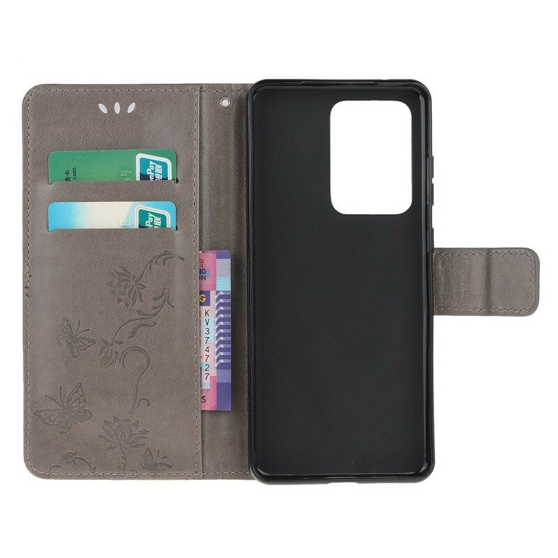 Folio Cover Samsung Galaxy Note 20 Ultra Perizoma Farfalle E Fiori