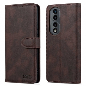 Custodia in pelle Honor 70 Cuciture A Vista Effetto Pelle Azns