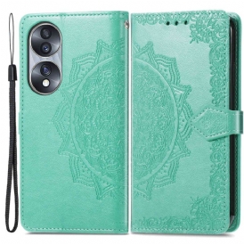 Custodia in pelle Honor 70 Mandala Medioevo