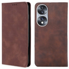 Folio Cover Honor 70 Custodia in pelle Tocco Di Pelle