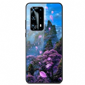 Cover Huawei P40 Fantasia Paesaggio In Vetro Temperato