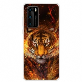 Cover Huawei P40 Tigre Di Fuoco