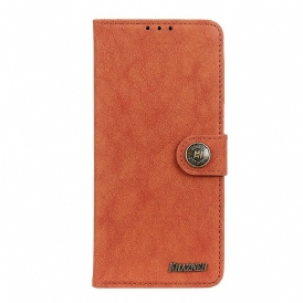 Custodia A Portafoglio Huawei P40 Khazneh Retro Crosta Ecopelle