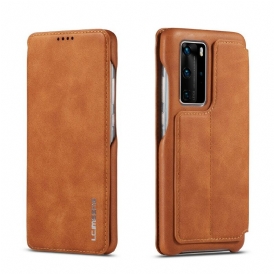 Folio Cover Huawei P40 Custodia in pelle Lc.imeeke Effetto Pelle