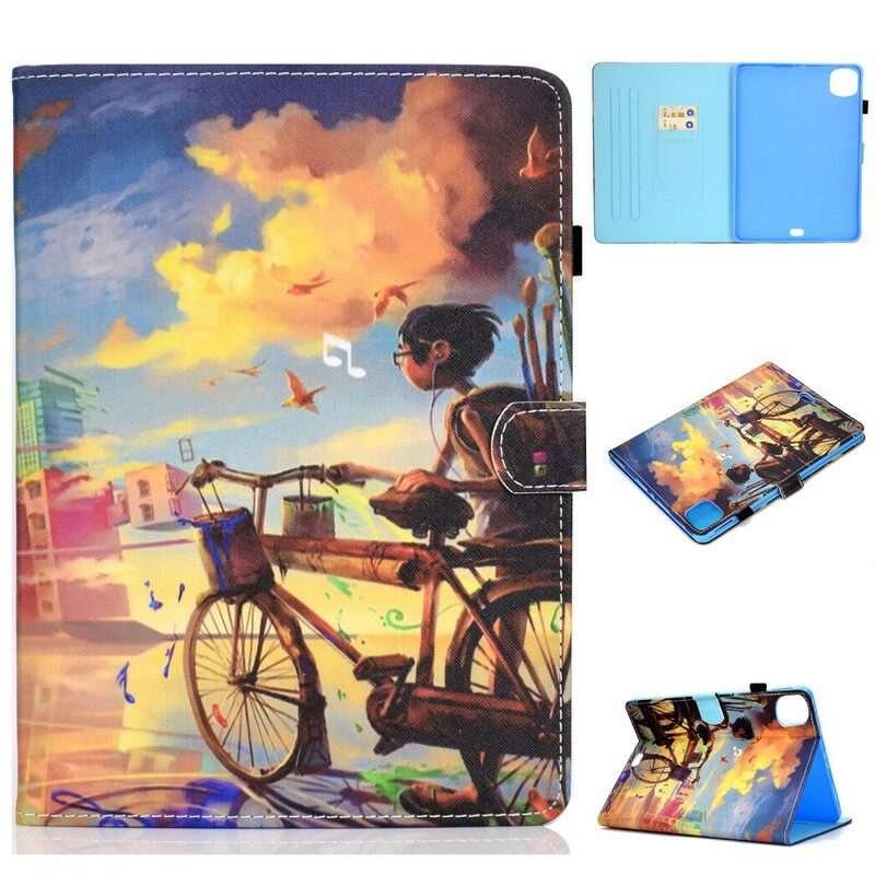Custodia A Portafoglio iPad Air (2022) (2020) Bicicletta Arte