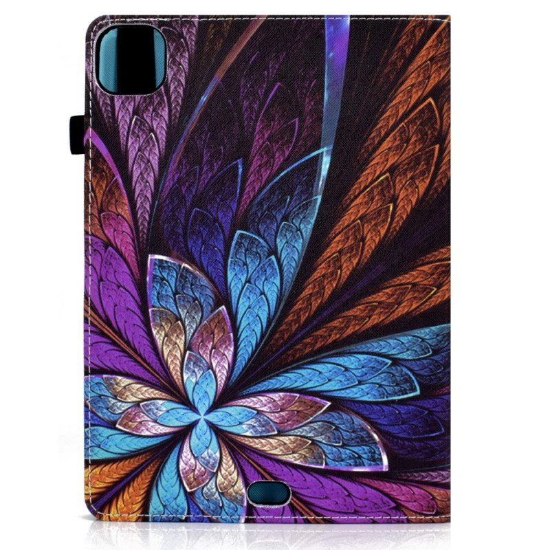 Custodia in pelle iPad Air (2022) (2020) Fiore Astratto