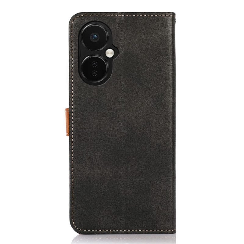 Custodia in pelle OnePlus Nord CE 3 Lite 5G Khazneh Con Cinturino