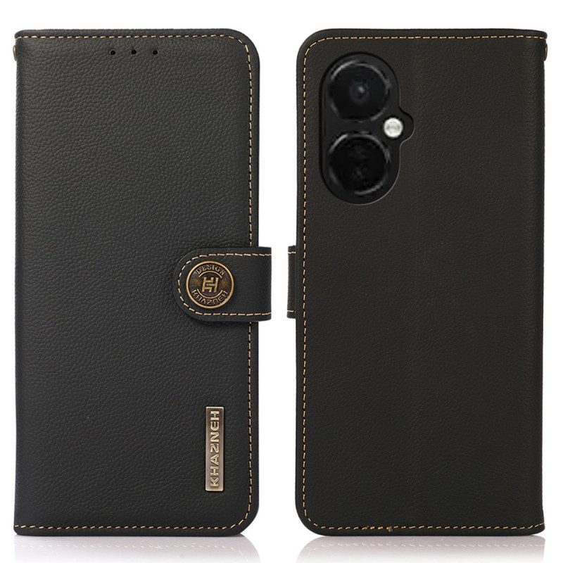 Custodia in pelle OnePlus Nord CE 3 Lite 5G Khazneh Rfid In Vera Pelle