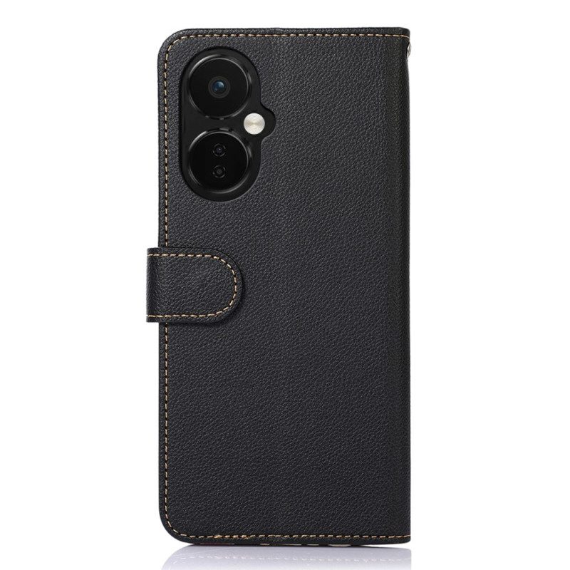 Custodia in pelle OnePlus Nord CE 3 Lite 5G Rfid Stile Litchi