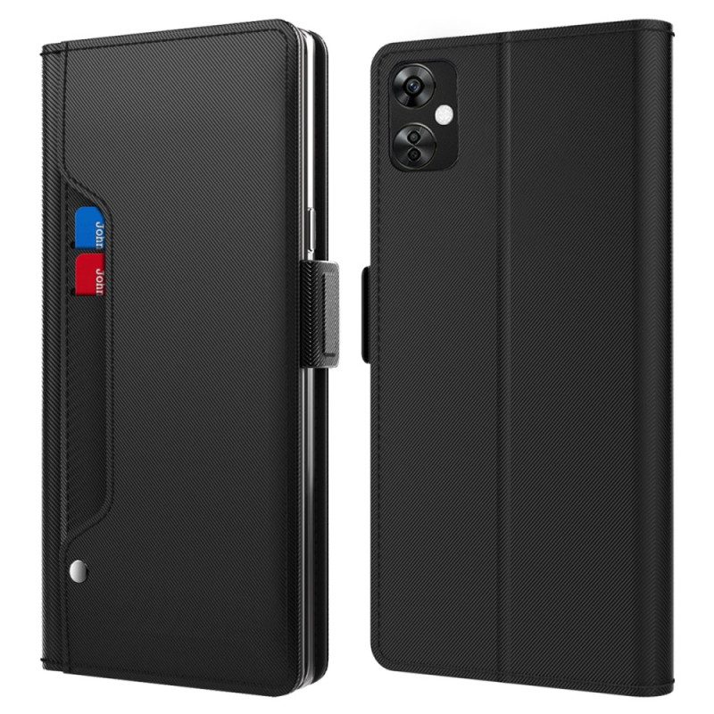 Custodia in pelle OnePlus Nord CE 3 Lite 5G Specchio Removibile E Portacarte