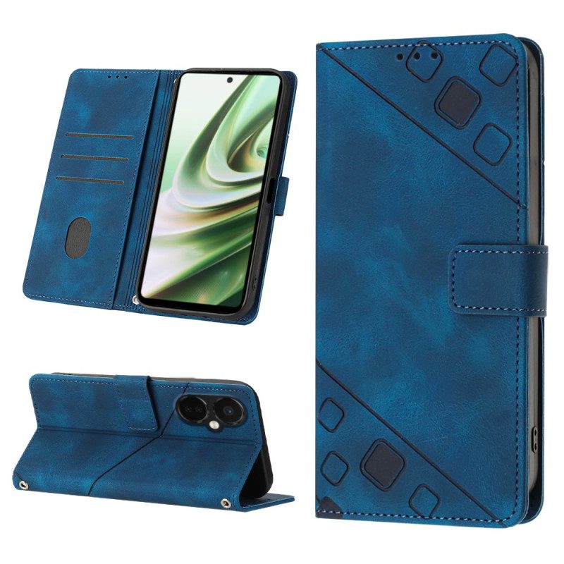 Custodia in pelle OnePlus Nord CE 3 Lite 5G Strappy Stile Anni '70