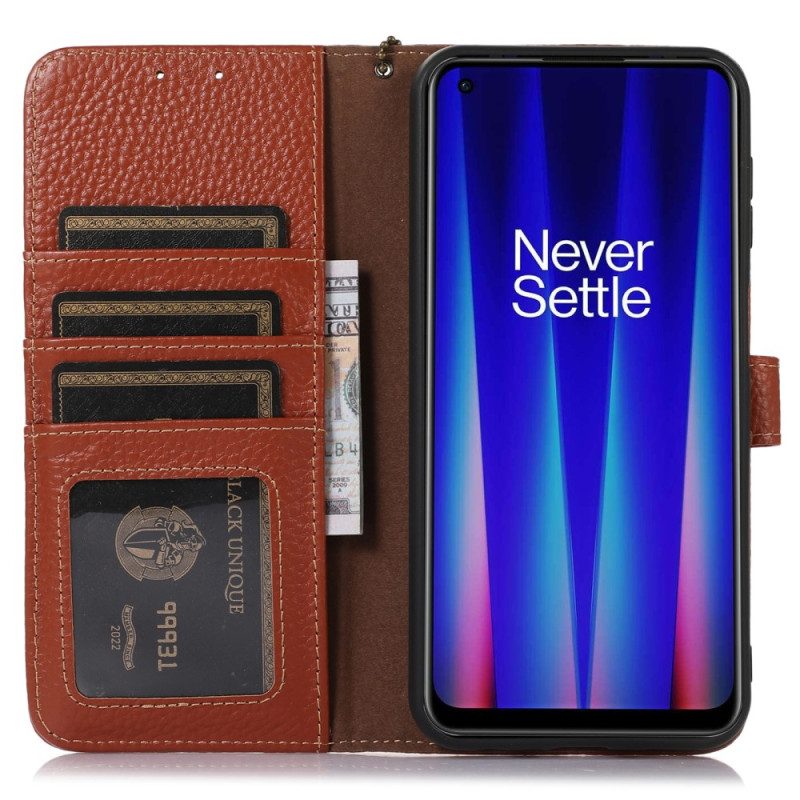Custodia in pelle OnePlus Nord CE 3 Lite 5G Vera Pelle Litchi Rfid