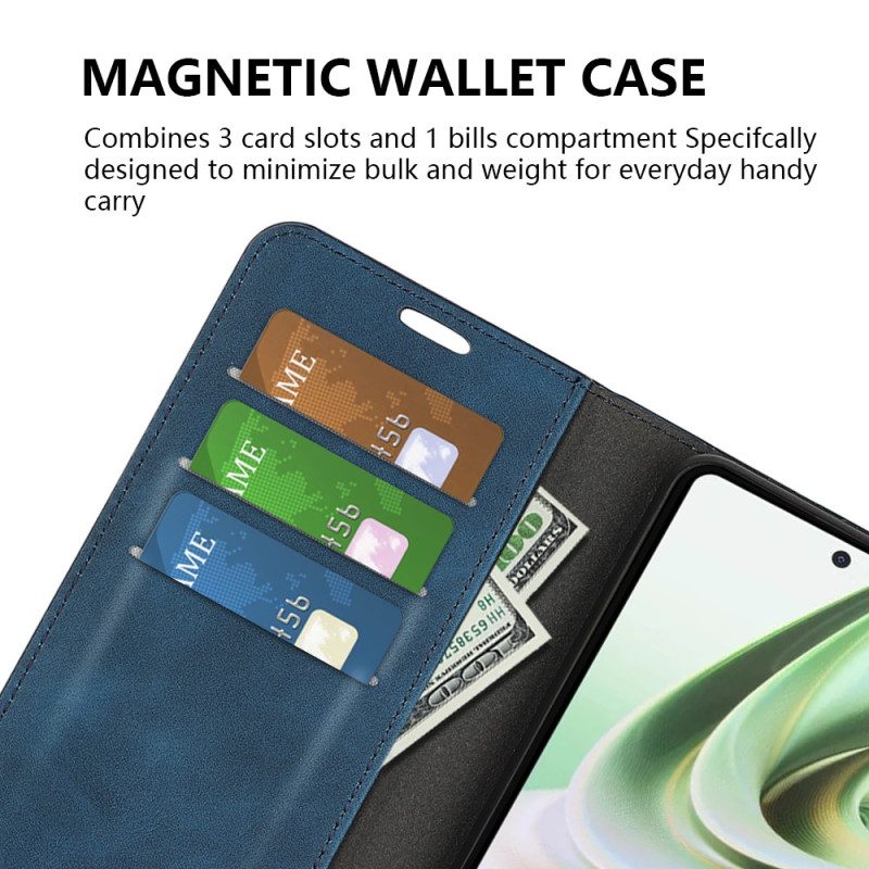 Folio Cover OnePlus Nord CE 3 Lite 5G Custodia in pelle Effetto Pelle Tinta Unita