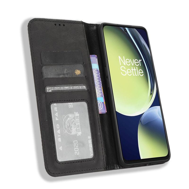 Folio Cover OnePlus Nord CE 3 Lite 5G Custodia in pelle Vintage Stilizzato