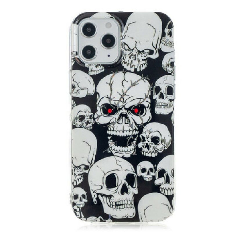 Cover iPhone 12 Pro Max Attenzione Teschi Fluorescenti