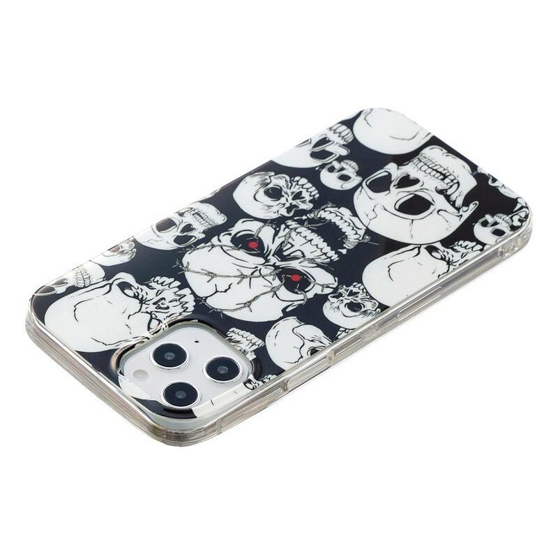 Cover iPhone 12 Pro Max Attenzione Teschi Fluorescenti