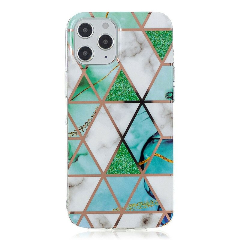 Cover iPhone 12 Pro Max Geometria Colorata In Marmo 2